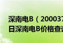 深南电B（200037）价格：2020年02月18日深南电B价格查询