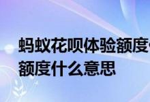 蚂蚁花呗体验额度什么意思呀 蚂蚁花呗体验额度什么意思
