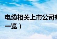 电缆相关上市公司有哪些（电缆上市公司龙头一览）