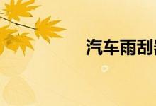  汽车雨刮器哪个品牌好 