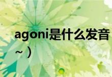 agoni是什么发音（Agoni是什么意思呢~！~）