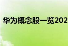 华为概念股一览2022年华为概念股票有哪些