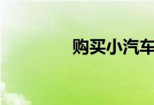  购买小汽车购置税多少钱? 