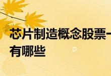 芯片制造概念股票一览芯片制造上市公司龙头有哪些