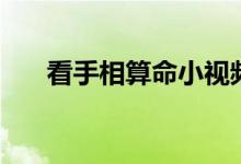 看手相算命小视频（看手相算命准吗）