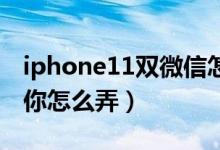 iphone11双微信怎么弄（苹果手机微信拍拍你怎么弄）