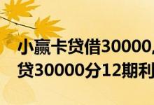 小赢卡贷借30000,12期总利息多少（小赢卡贷30000分12期利息）