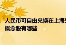 人民币可自由兑换在上海先行先试 上海试点人民币自由兑换概念股有哪些 