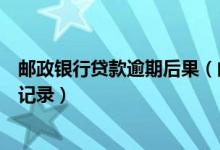 邮政银行贷款逾期后果（邮政银行信用卡逾期多久产生不良记录）