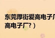 东莞厚街爱高电子厂老板梁伟成（东莞厚街爱高电子厂?）