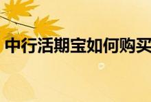 中行活期宝如何购买（具体的操作方法一览）