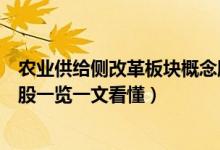 农业供给侧改革板块概念股票有哪些（农业供给侧改革概念股一览一文看懂）