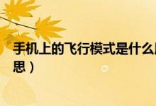 手机上的飞行模式是什么用的（手机上的飞行模式是什么意思）