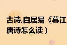 古诗,白居易《暮江吟》（白居易的《暮江吟》唐诗怎么读）