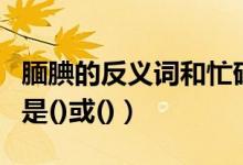 腼腆的反义词和忙碌的反义词（腼腆的反义词是()或()）