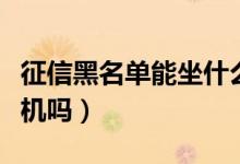 征信黑名单能坐什么火车（征信黑名单能坐飞机吗）