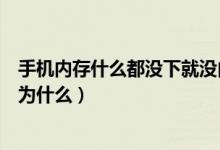 手机内存什么都没下就没内存了（手机啥都没下内存满了是为什么）