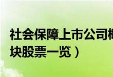 社会保障上市公司概念股有哪些（社会保障板块股票一览）