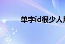  单字id很少人用 稀有的一字网名 
