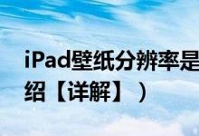 iPad壁纸分辨率是多少（iPad壁纸分辨率介绍【详解】）