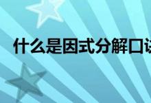 什么是因式分解口诀（什么是因式分解法）