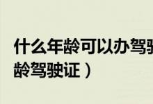 什么年龄可以办驾驶证（办上岗证需要几年驾龄驾驶证）
