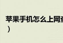 苹果手机怎么上网查资料（苹果手机怎么上网）