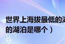 世界上海拔最低的湖泊是啥（世界上海拔最低的湖泊是哪个）