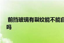  前挡玻璃有裂纹能不能自己修复 前挡玻璃出现裂纹能修复吗 