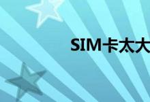 SIM卡太大（能不能剪卡）