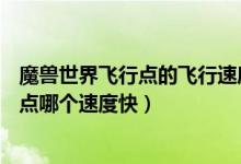 魔兽世界飞行点的飞行速度（wow310%的飞行坐骑和飞行点哪个速度快）