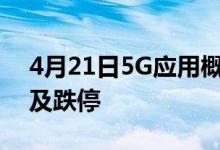 4月21日5G应用概念短讯：盘中数源科技触及跌停