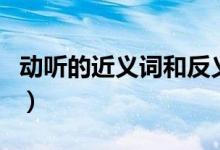 动听的近义词和反义词是什么（动听的近义词）