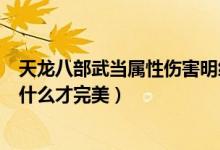 天龙八部武当属性伤害明细表（天龙八部武当门派属性点加什么才完美）