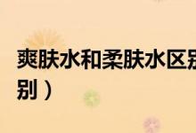爽肤水和柔肤水区别大吗（爽肤水和柔肤水区别）