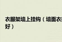 衣服架墙上挂钩（墙面衣架挂钩挂衣墙应该怎么去选择比较好）