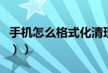 手机怎么格式化清理（手机怎么格式化（图文））