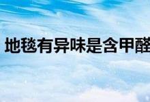 地毯有异味是含甲醛吗（地毯有异味怎么办）