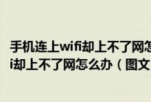 手机连上wifi却上不了网怎么办其他手机能上（手机连上wifi却上不了网怎么办（图文））