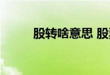 股转啥意思 股票股转是什么意思 
