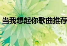 当我想起你歌曲推荐（当我想起你歌词全文）
