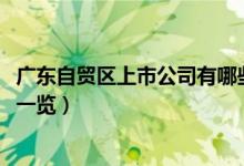 广东自贸区上市公司有哪些（2022年广东自贸区概念龙头股一览）