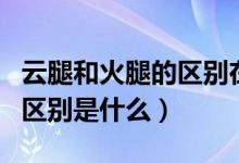 云腿和火腿的区别在什么地方（云腿和火腿的区别是什么）