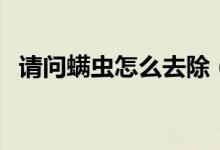 请问螨虫怎么去除（想知道螨虫怎么去除）