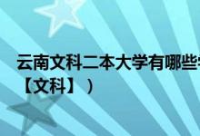 云南文科二本大学有哪些学校（云南二本大学排名及分数线【文科】）