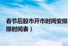 春节后股市开市时间安排2022一览表（2022年股市放假安排时间表）