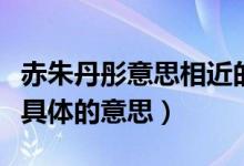 赤朱丹彤意思相近的词语（赤朱丹彤整个成语具体的意思）