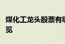 煤化工龙头股票有哪些煤化工龙头概念股票一览