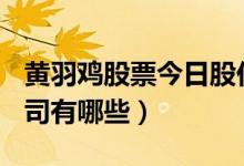 黄羽鸡股票今日股价多少（A股黄羽鸡上市公司有哪些）