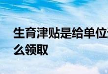 生育津贴是给单位还是个人 失业生育津贴怎么领取 